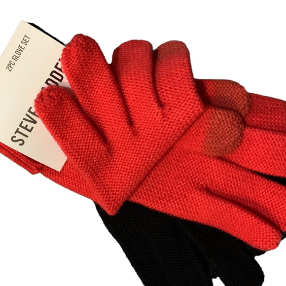 💖STEVE MADDEN 2 Pair Glove Set One Size NWT - Picture 2 of 3
